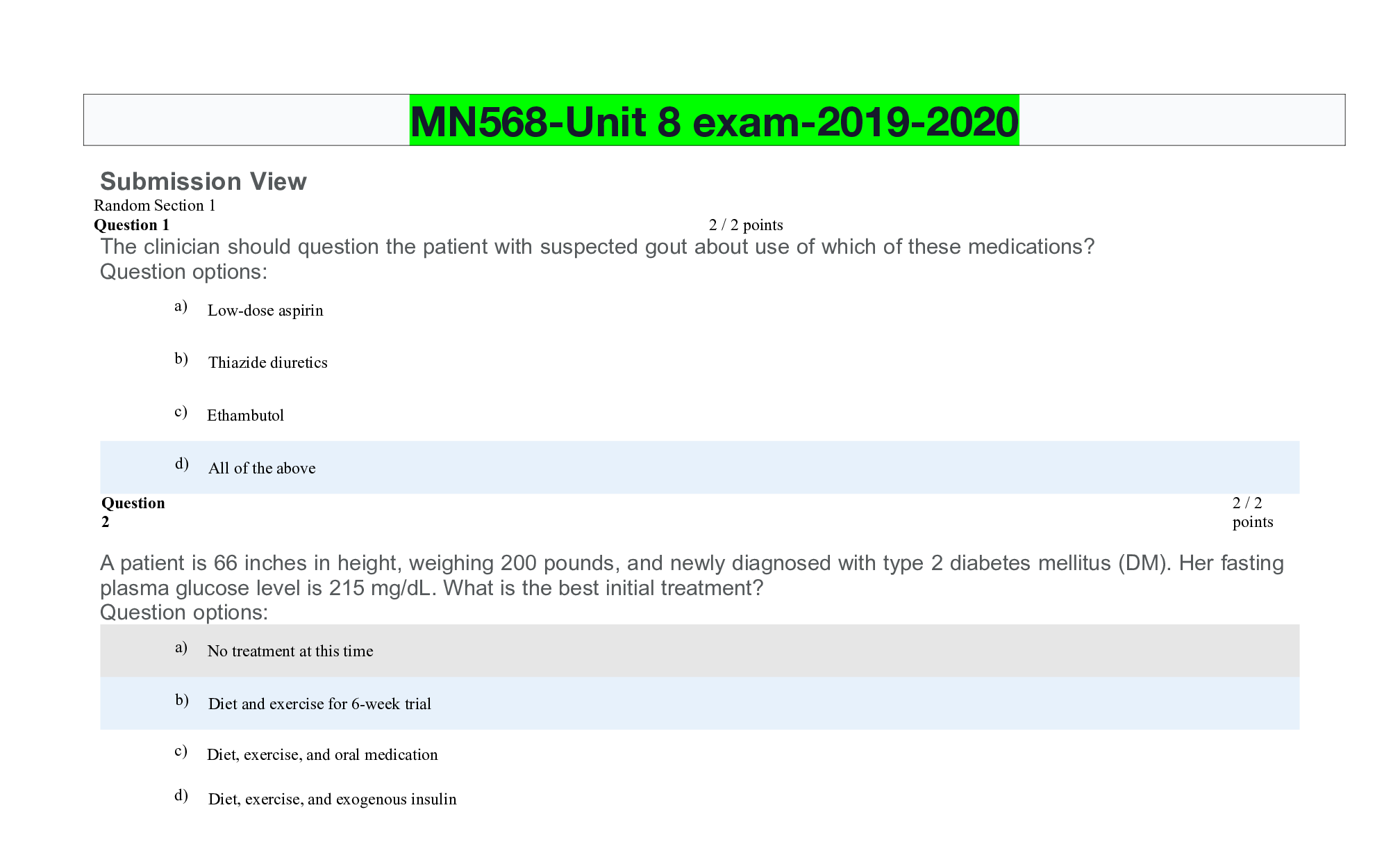 Preview of MN568-Unit 8 exam-2019-2020